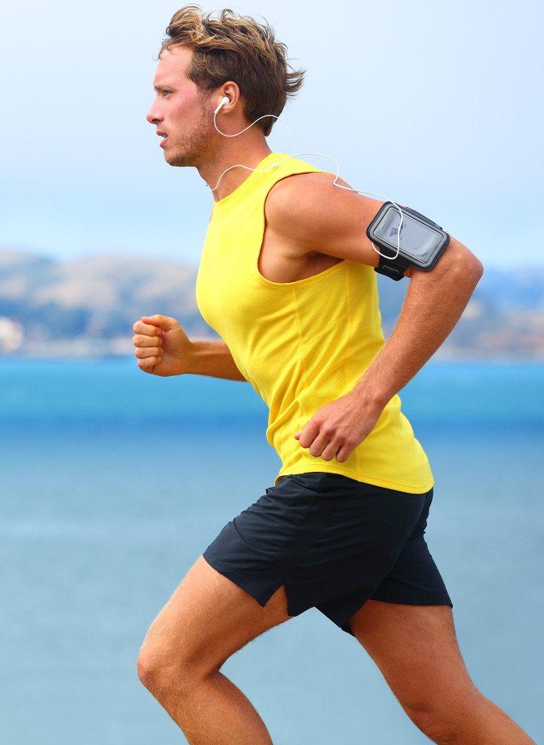 Man Running on beach